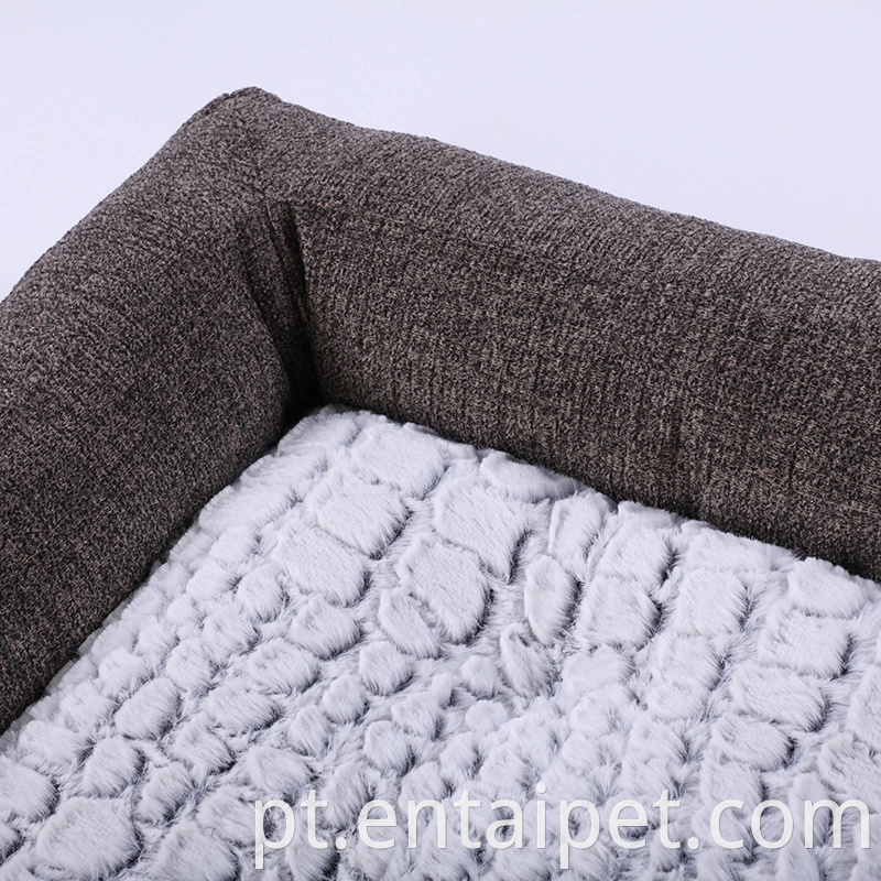 Chenille Fabric exclusivo produto de estimação de estimação de luxo de luxo na cama de animais de estimação